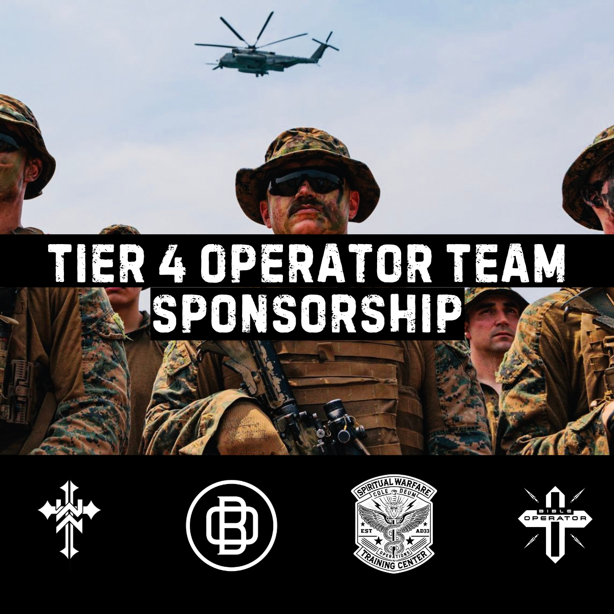 Tier 4 Operator Team Sponsorship: Sponsor An Entire Team of 10 Military & Veteran Men