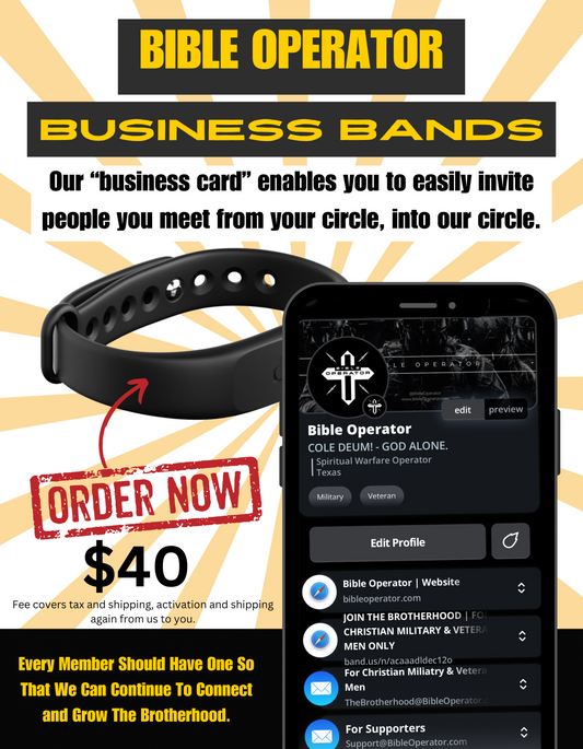 Bible Operator Ambassador Business Bands - Stay Connected, Build the Brotherhood