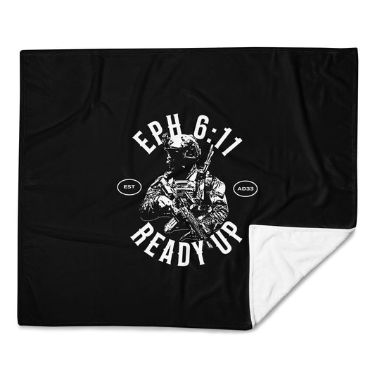 “Ready Up” Throw Blanket – Ephesians 6:11 Edition